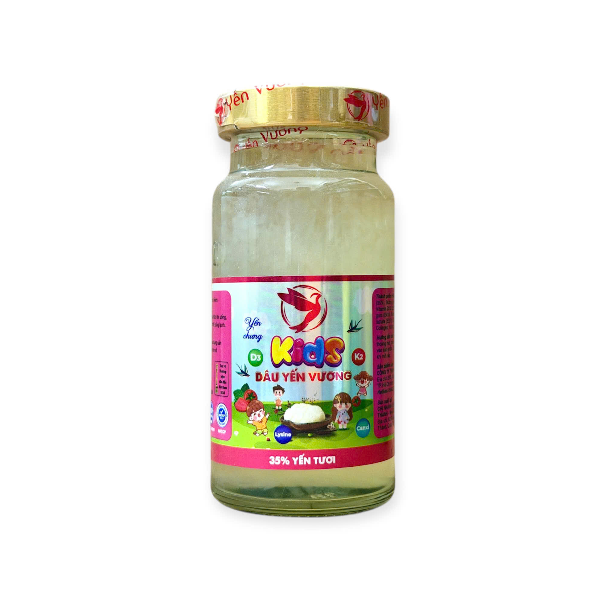 Hũ yến Vương 140ml Kids Dâu